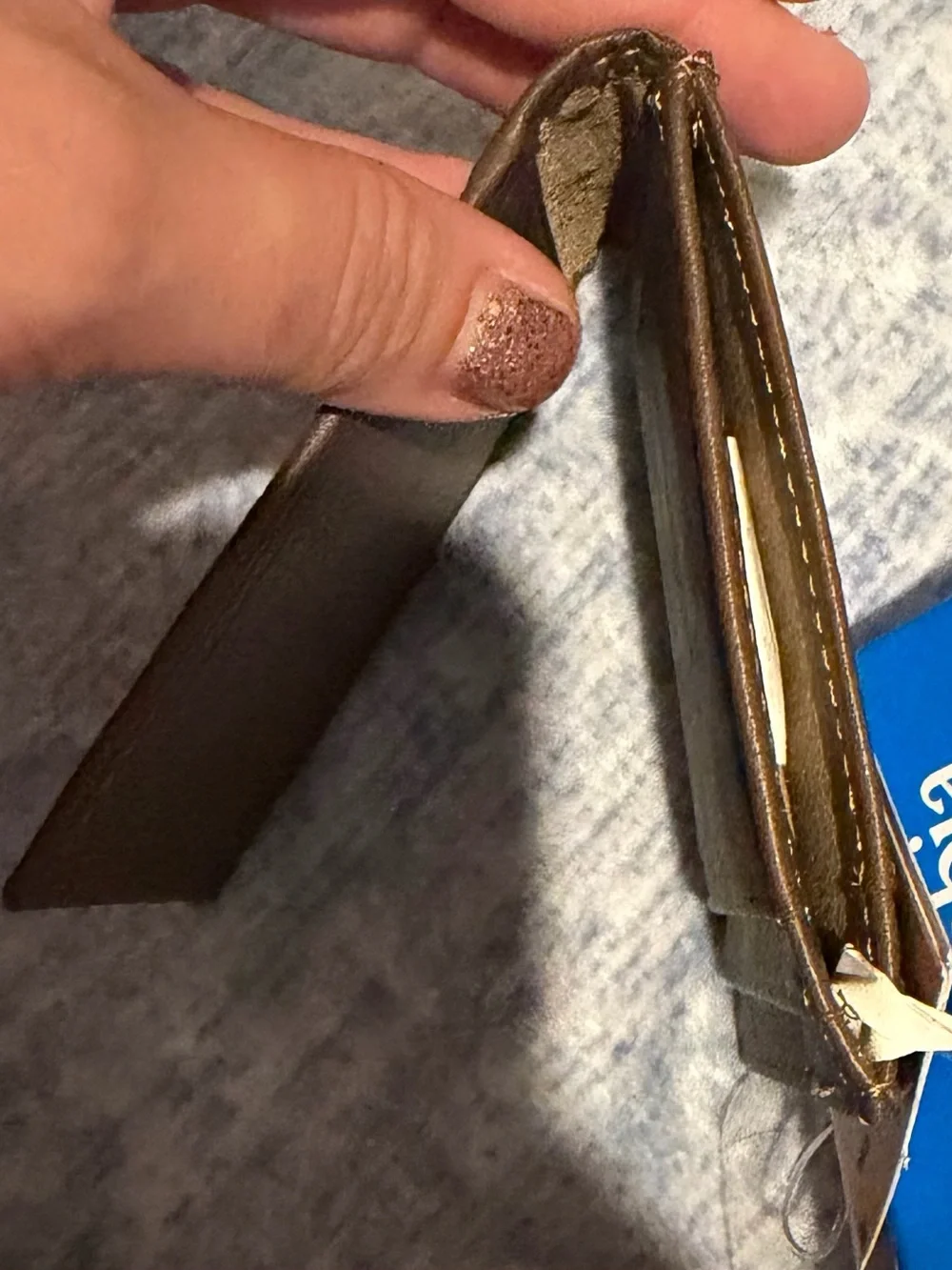 Columbia Brown Leather Bi-Fold Wallet